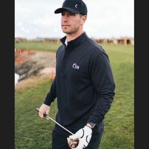 New Zyia Active Mens Navy 1/4 Zip Pullover Shirt Size Medium